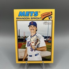 Brandon Sproat RC 2026 Topps Heritage #118 Dark Yellow Variation Mets Parallel