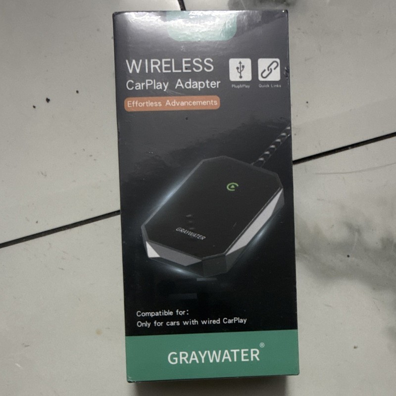 GRAYWATER Wireless CarPlay Adapter for Wired CarPlay Bluetooth WiFi