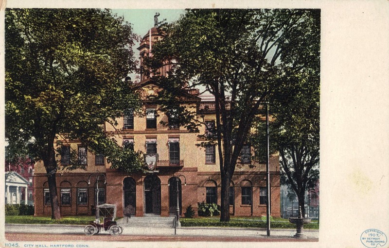 Hartford CT City Hall  DB Postcard UNP0STED PHOSTINT DETROIT PUBLISHING *