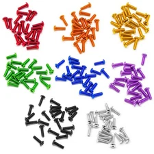 20pcs M3x10mm Button Head Screws 6063 Aluminum Hex Socket (Anodized Colors)