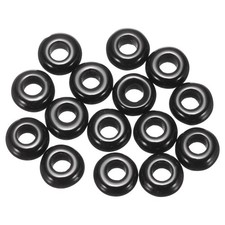 15pcs Natural Stone Beads 5x10mm Loose Necklace Craft Bead, Black Stone