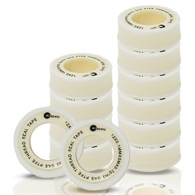 PTFE Band Gas für Gewindedichtung weiß PTFE Band 12mm x 5m - Mehrfachkauf