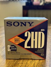 Sony MFD-2HD 3.5" Micro Floppy Disks, 10-Pack, Mac Formatted Brand New Sealed