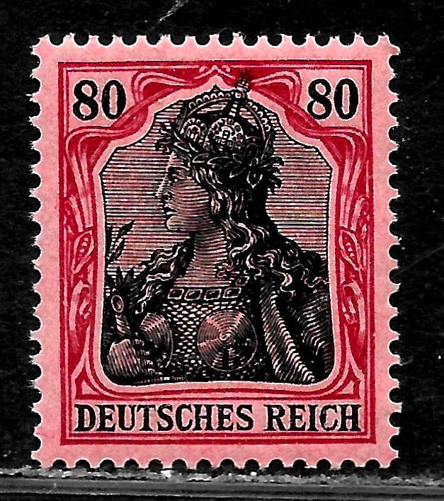 HICK GIRL-MINT  GERMAN  SC#91  GERMANIA , WMK. 125 LAKE & BLACK        X4444