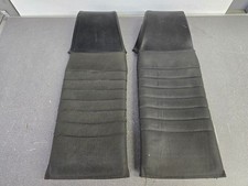Pair Used Original Porsche 914 914-6 Black Vinyl Bucket Seat Headrests Backrests
