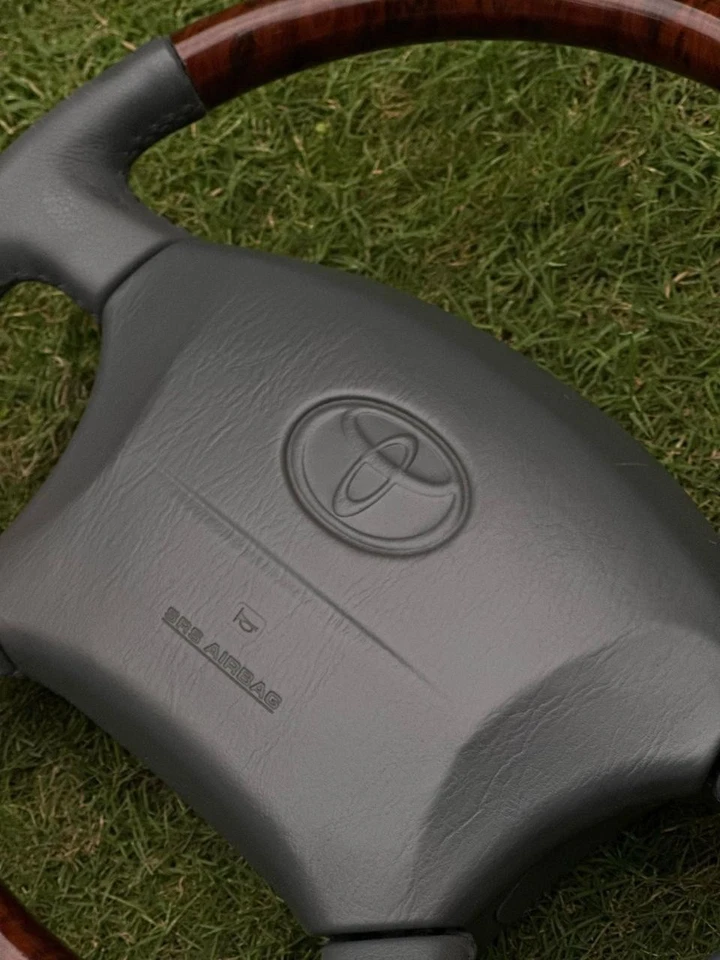 Toyota Land Cruiser 100 Series Lexus LX470 Steering Wheel Wood Grain - Image 3 of 4