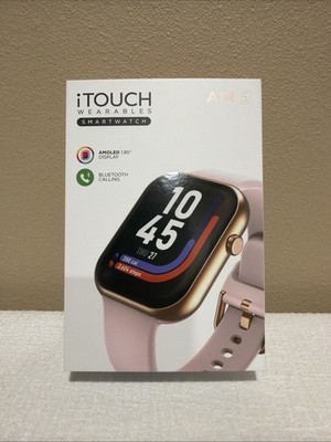 iTOUCH AIR 5 Smartwatch - Silicone Strap Rose Gold Adult Super Cute!
