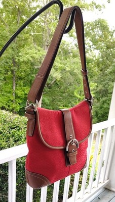 Coach Vintage LARGE Soho 6376 Signature C & Leather Shoulder/Tote