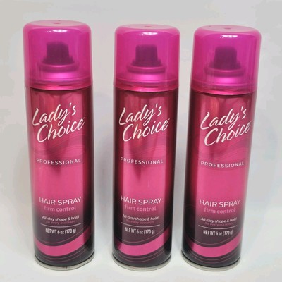 (3) Lady's Choice Professional Hair Spray Firm Control All Day Shape & Hold 6oz