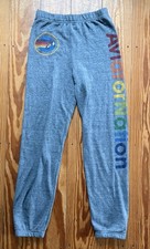 Girl  s Aviator Nation AV Logo Gray Sweatpants Pants Joggers size 14 Kid  s