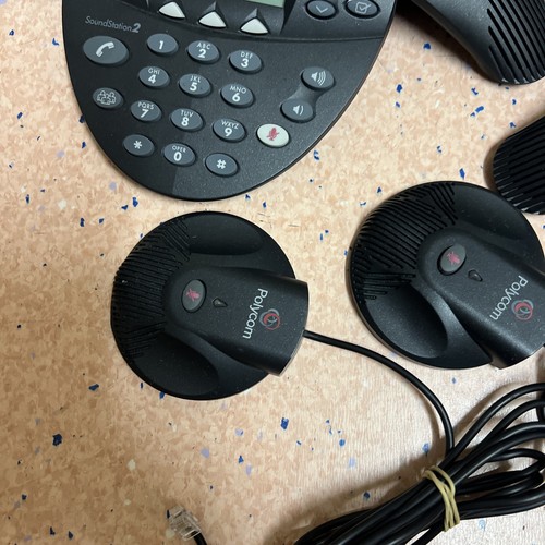 Polycom SoundStation 2 Display Conference Phone 2201-16000-601 with PSU SoundSta - Picture 3 of 7