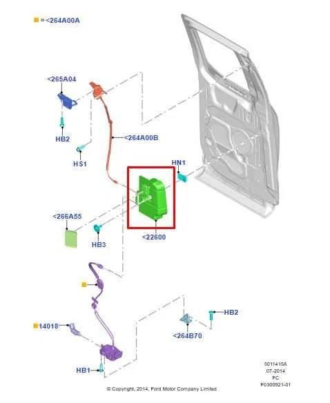 2015-20 Ford F150 XL Super Cab Rear Left Side Door Interior Handle FL3Z1822601AD - Image 2 of 4