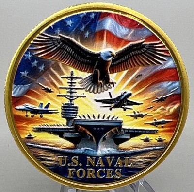 * US Navy Forces Challenge Coin, New Collectible Honor Courage & Commitment