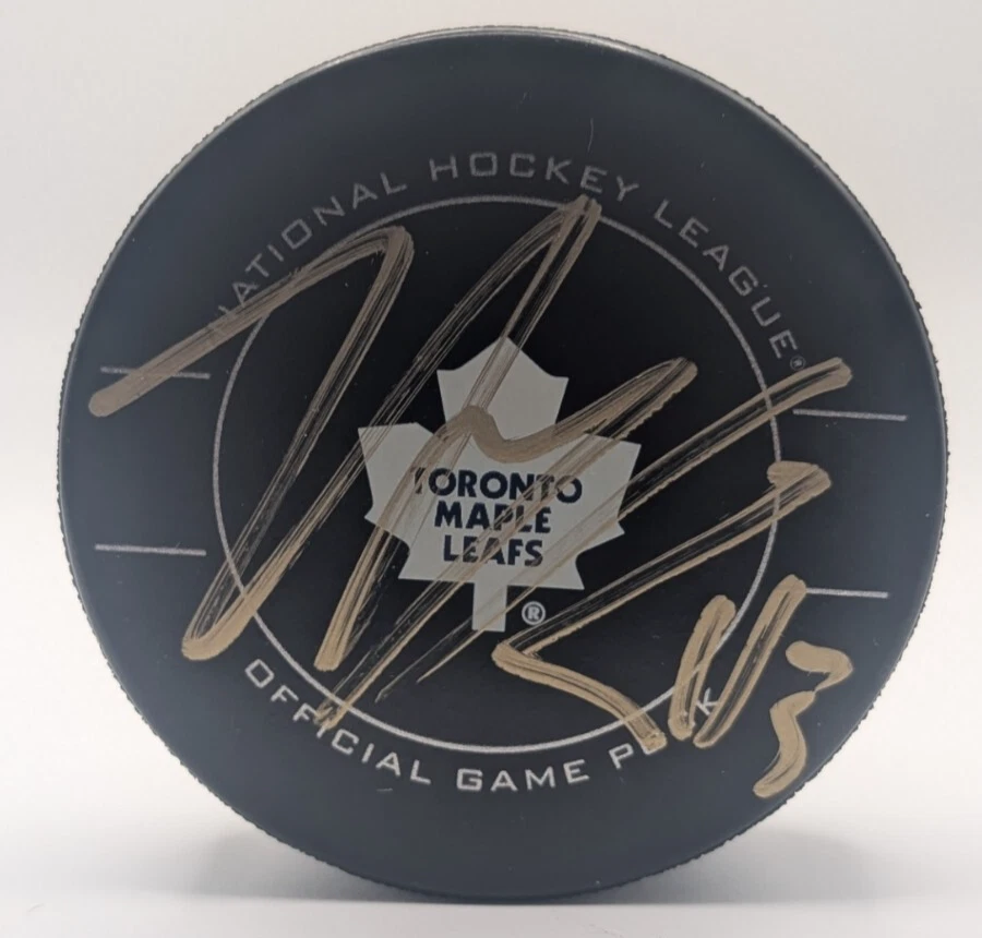 NAZEM KADRI FIRMADO TORONTO HOJAS DE ARCE JUEGO DISCO UDA CERTIFICADO DE AUTENTICIDAD NHL Foto 2 de 4