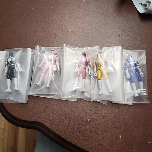 Mighty Morphin Power Rangers 1993 Action Figures Set of 5, Vintage MMPR 4.5"