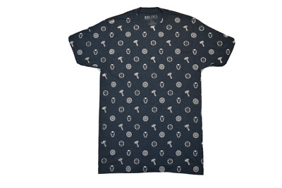 Box Lunch Mens Marvel Avengers All Over Print Blue Shirt New S-2XL