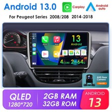 F&uuml;r Peugeot 208/2008 2012-2018 10.1" Android 15 Autoradio GPS Navi BT Wifi DAB+