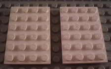 LEGO Lot of 2 White 4x6 Plate Pieces