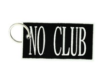 Keychain keyring embroidered embroidery patch biker no club motorcycles