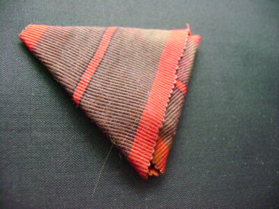   ORIGINAL TRI FOLD RIBBON FOR WW1 AUSTRIA, 1918, LAESO WOUND MEDAL (2680)