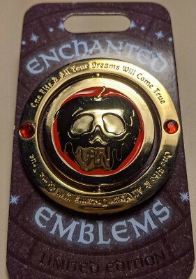Disney Pin Trading Old Hag Poison Apple Evil Queen Enchanted Emblems LE 3000