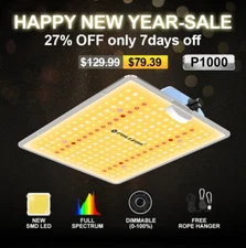 1000W Grow Light Dimmable Full Spectrum LED Indoor Plants Veg Bloom Samsung Lamp