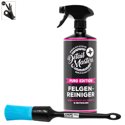 Rim Cleaner Spray Bottle DetailMasters ValetPro Brush Black Handle Resistant
