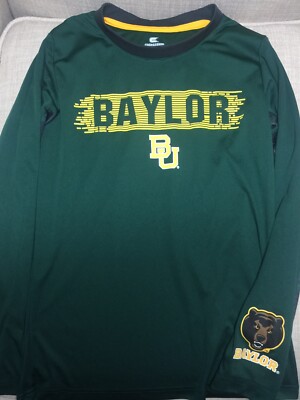 Baylor Bears Green and Yellow Youth Dri Fit Shirt Colosseum Brand