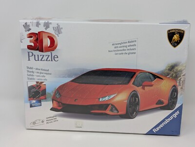 Ravensburger Lamborghini Huracan EVO 3D Puzzle, 140 Pieces, New (Light Box Wear)