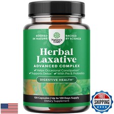 Herbal Laxative Capsules with Probiotics   Gentle Laxative for Women and Men