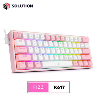 Fizz K617 RGB USB Mini Mechanical Gaming Wired Keyboard Red Switch 61 Key