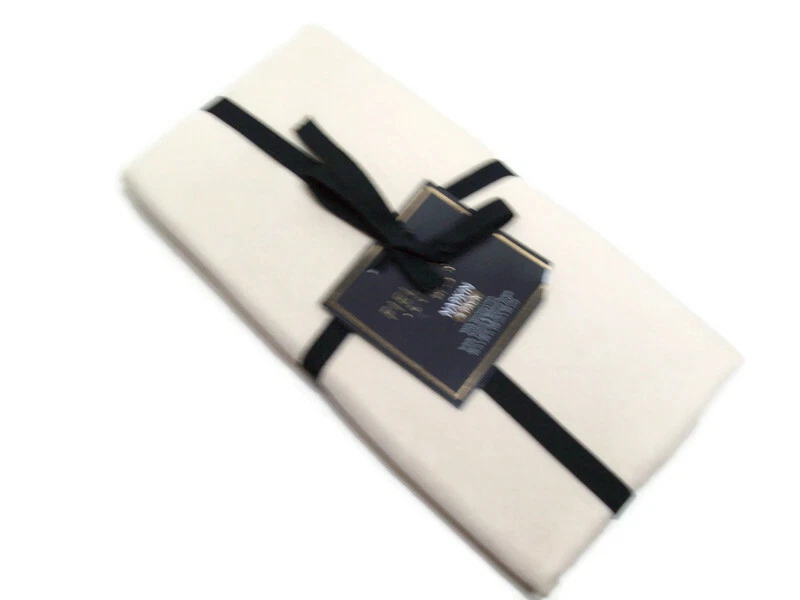 Fieldcrest Luxury Ivory Subtle Texture Washed Linen Dinner Napkins Set of 4 - Image 2 of 4