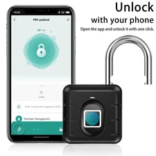 Waterproof Fingerprint Padlock Lock Smart APP Bluetooth Lock Door Keyless