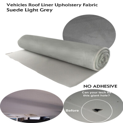 Suede Headliner Fabric Foam Back Roof Liner Upholstery Repair Replace Renovate