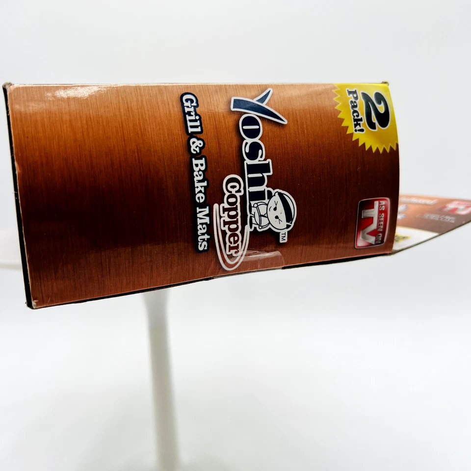 Paquete de 2 alfombrillas para parrilla y hornear con infusión de cobre Yoshi, reutilizables nuevas Foto 3 de 4