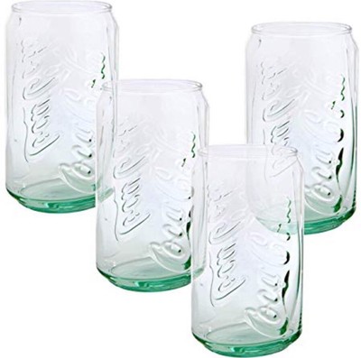 coca cola can shaped glass