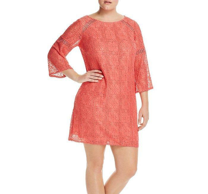 coral plus size dress
