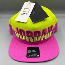 Gorra Air Jordan Pro Hombre Verde Rosa Bordada Jumpman Snap Back Gorra Nueva