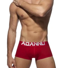 ADANNU Men's Underwear Sports Cotton Breathable U Convex Mid Rise Boxer Briefs