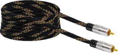 SCHWAIGER AC3 AUDIO Anschlusskabel 3m, Schwarz/Gold