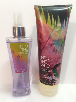 Bath & Body Works Into The Wild Triple Moisture Cream & Fragrance Mist 8oz SET