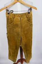 St.Moritz Damen Trachten Lederhose Gr.36 100% Leder Antik Oliv Top Zustand