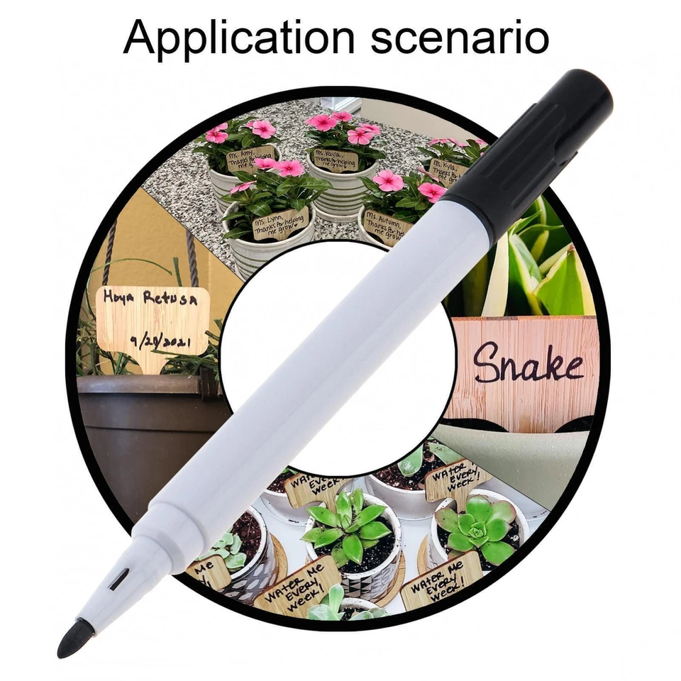 Rotulador de tiza negra borrable, marcadores de tiza líquida audaz fácil de borrar en húmedo Foto 3 de 4