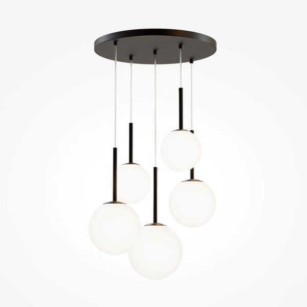 Maytoni Basic Form Pendelleuchte, HäNgeleuchte 5X E14 Schwarz-Matt-image