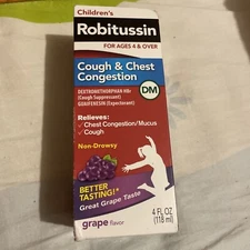 Children's Robitussin Cough and Chest Congestion DM, Cough Medicine Grape 01/26