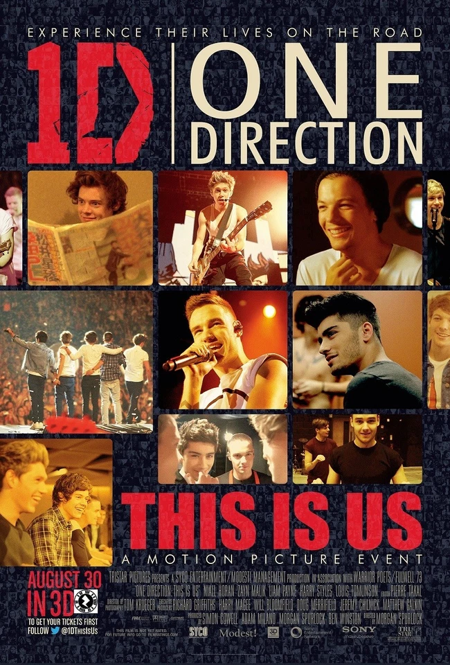 One Direction poster : 11 x 17 inches This Is Us movie poster 1D poster