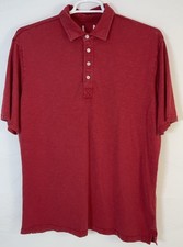 NWOT Men s Johnnie-O Orig 4 Button Polo No Pocket Coastal Wash Brick Red Shirt L