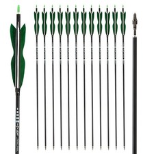 12 Stück 30-Zoll-Carbonpfeile Mit 5-Zoll-Truthahnfedern Für Recurvebogen