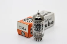 NOS 5751 (12AX7) G.E. USA BLACK PLATE TRIPLE 3-MICA TROPHY-QUALITY *5-STAR* TUBE