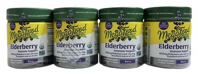 4x Mega Food Elderberry Immune Support  400mg Berry Gummies, 54 Count Exp 11/26+